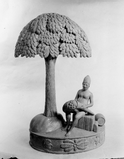 Allegory of Commerce. Pierre Joseph Landry, c. 1835. Wood, 21 x 17 inches. Gift of the Heirs of Pierre Landry, Louisiana State Museum 02685.3.