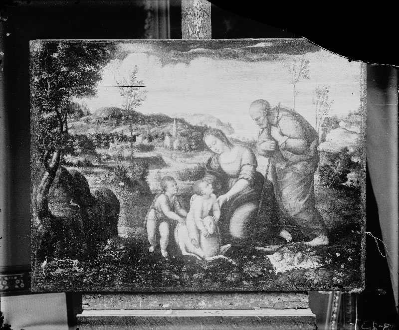 The Holy Family, by Rubens. George François Mugnier, c. 1904. Collodion on glass plate, 8 x 10 inches. Louisiana State Museum 09813.0256.