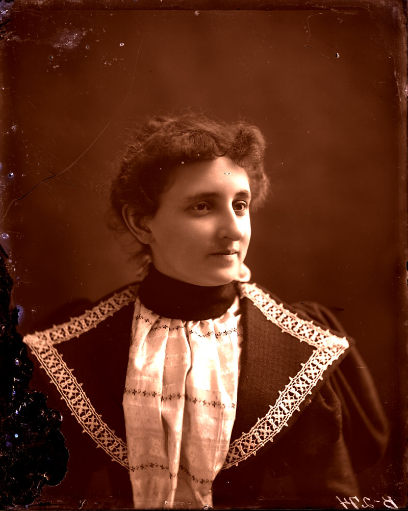 Portrait of a Woman. George François Mugnier, 1890. Collodion on glass plate, 8 x 10 inches. Louisiana State Museum 09813.0293.