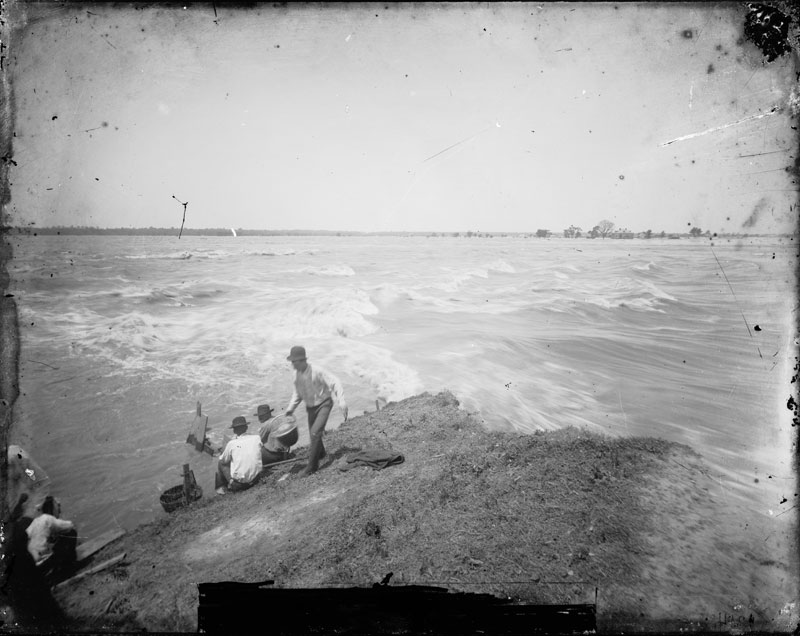 Ames Crevasse. George François Mugnier, March 1891. Collodion on glass plate, 8 x 10 inches. Louisiana State Museum 09813.0353.