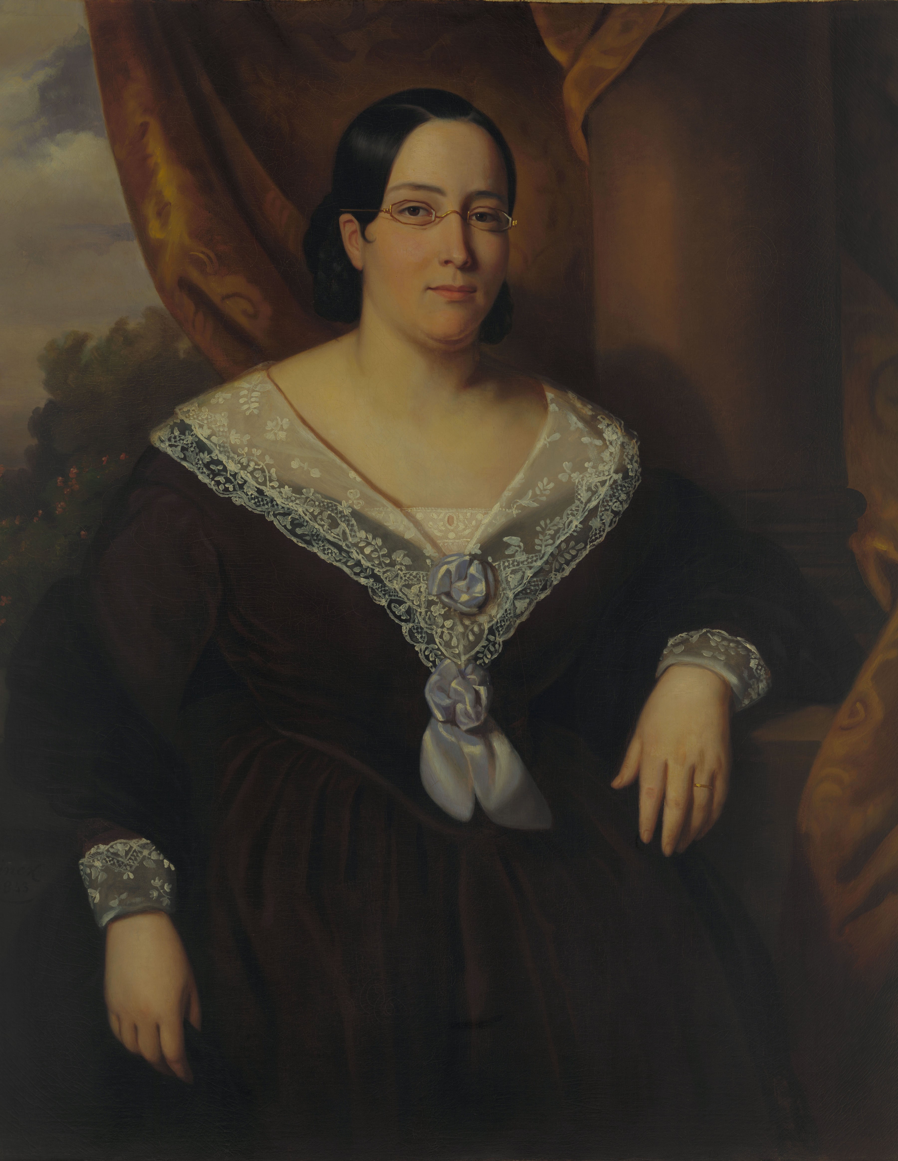 Mme. Jean Baptiste LePretre (née Sophie Andry) Adolphe Rinck, 1843 Oil on canvas, 44 x 36 1/2 in. (111.8 x 92.7 cm) Gift of Mrs. Heda K. Meysenburg, Louisiana State Museum 13061