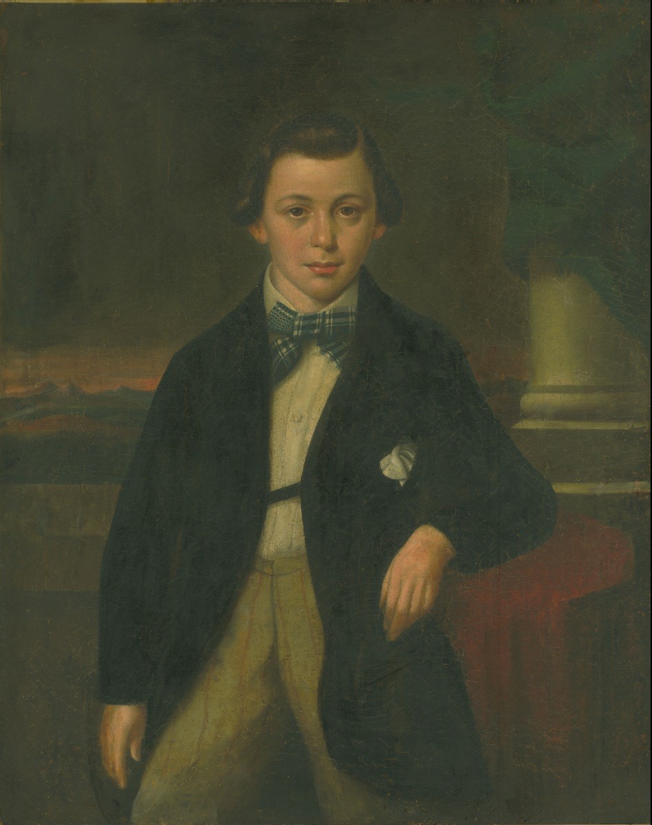 William Schmidt, Son of Peter Schmidt. Attributed to François Fleischbein (1801–1868), c. 1855. Oil on canvas, 35 ¾ x 27 ½ inches. Louisiana State Museum XX1331