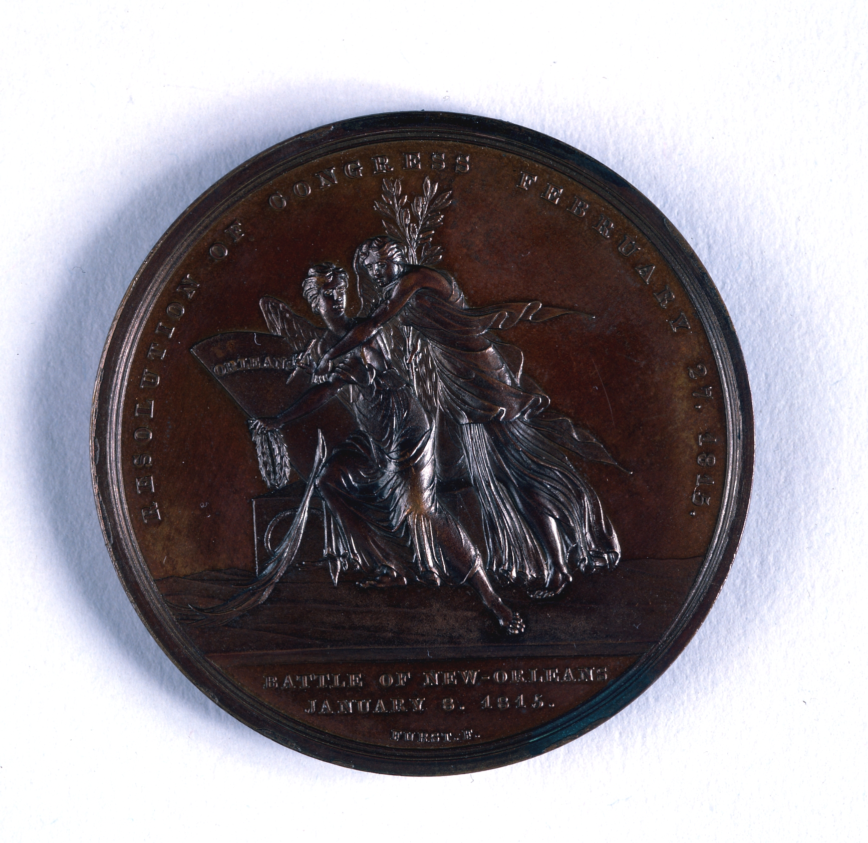 Battle of New Orleans Medal. Gift of D. Thomas Rees. Louisiana State Museum 08717.