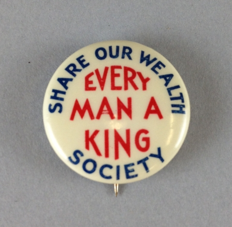 Political Button, c. 1934. Louisiana State Museum 2007.140.