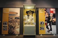 Saints Display at the Sports Muesum