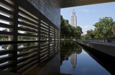 Reflecting pool at Capitol Park Museum in Baton Rouge