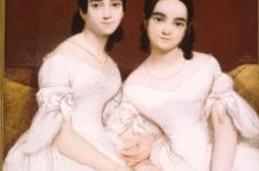 Clarisse and Caroline Duchamp.  Pierre Raymond Jacques Monvoisin, 1840. Oil on canvas, 39 ½ x 32 ¼ inches. Gift of Mrs. P. Malarcher. Louisiana State Museum 08111.3.