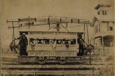 News Orleans City Railroad, Walking Beam Car, Bayou Bridge and City Park Streetcar Line. John Norris Teunisson, c. 1910. Albumen on paper 8 x 10 inches. Louisiana State Museum T1501.1986.39.