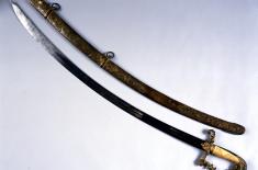 Sword and scabbard. Manufactured by N.P. Ames Co., c. 1830. Gift of Miss Gracinta Cornay. Louisiana State Museum 11871.20 a-b.
