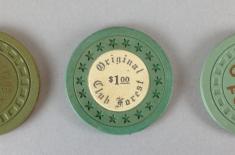 Gambling Chips, c. 1940. Louisiana State Museum 2007.010.1-.3.