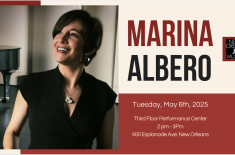  Join us for an unforgettable performance by one of the rarest improvisational artists of our time, Marina Albero! 