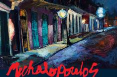 Promotional poster for the Louisiana Museum Foundation’s Founders Ball opening, featuring the exhibition Michalopoulos: Mystical Expressionism. The artwork shows a vivid, expressionist-style night scene of colorful French Quarter buildings under glowing streetlights. Text at the bottom reads: “Friday, November 21, 2025 • The Cabildo • Patron Party 6:30–8:00 PM • Gala 8:00–10:00 PM.” Logo of The Cabildo, a Louisiana State Museum, appears in the lower right corner.