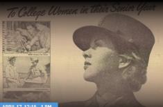 Promotional graphic for a Lunchtime Lagniappe talk at the Louisiana Sports Hall of Fame & Northwest Louisiana History Museum. Title reads “Going to miss this Navy life… Louisiana Women in WWI & WWII.” The image features a vintage photograph of a woman in a U.S. Navy uniform looking upward, with smaller archival images of women in service roles to the left. Event details: April 17, 12:15–1 PM. Free and open to the public at 800 Front Street, Natchitoches. Logos for the State of Louisiana, Louisiana Sports Ha