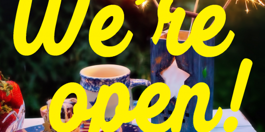 We're Open on July 4 We're Open on July 4