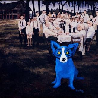 Eat, Drink, and Forget the Blues by George Rodrigue, 1971/1992. Courtesy of George Rodrigue Foundation of the Arts.